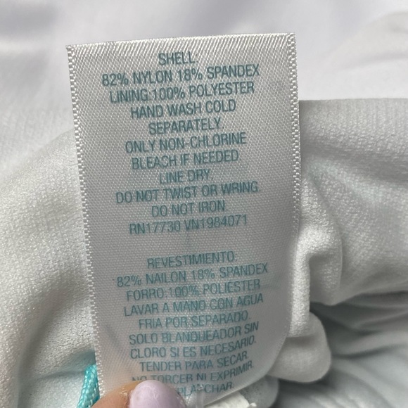 NWT Target Kona Sol One Piece Floral Tropical Swimsuit SZ Large in Teal Blue - Picture 6 of 6